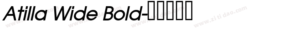 Atilla Wide Bold字体转换